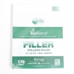 Roaring Spring, Recycled, Filler Paper, College, 170 count